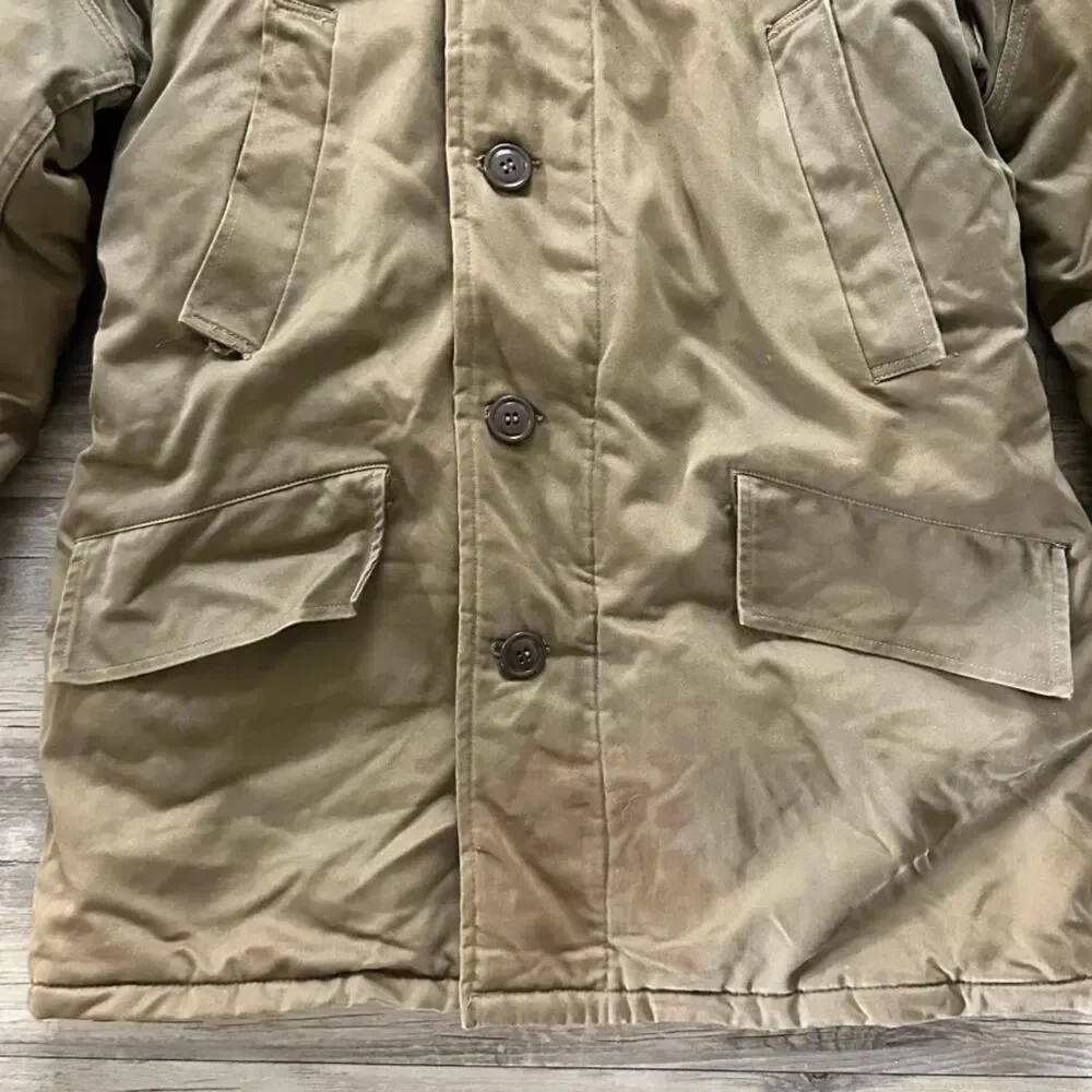 Vintage 40s WWII USN B9 B11 Parka Deck Jacket Size Medium